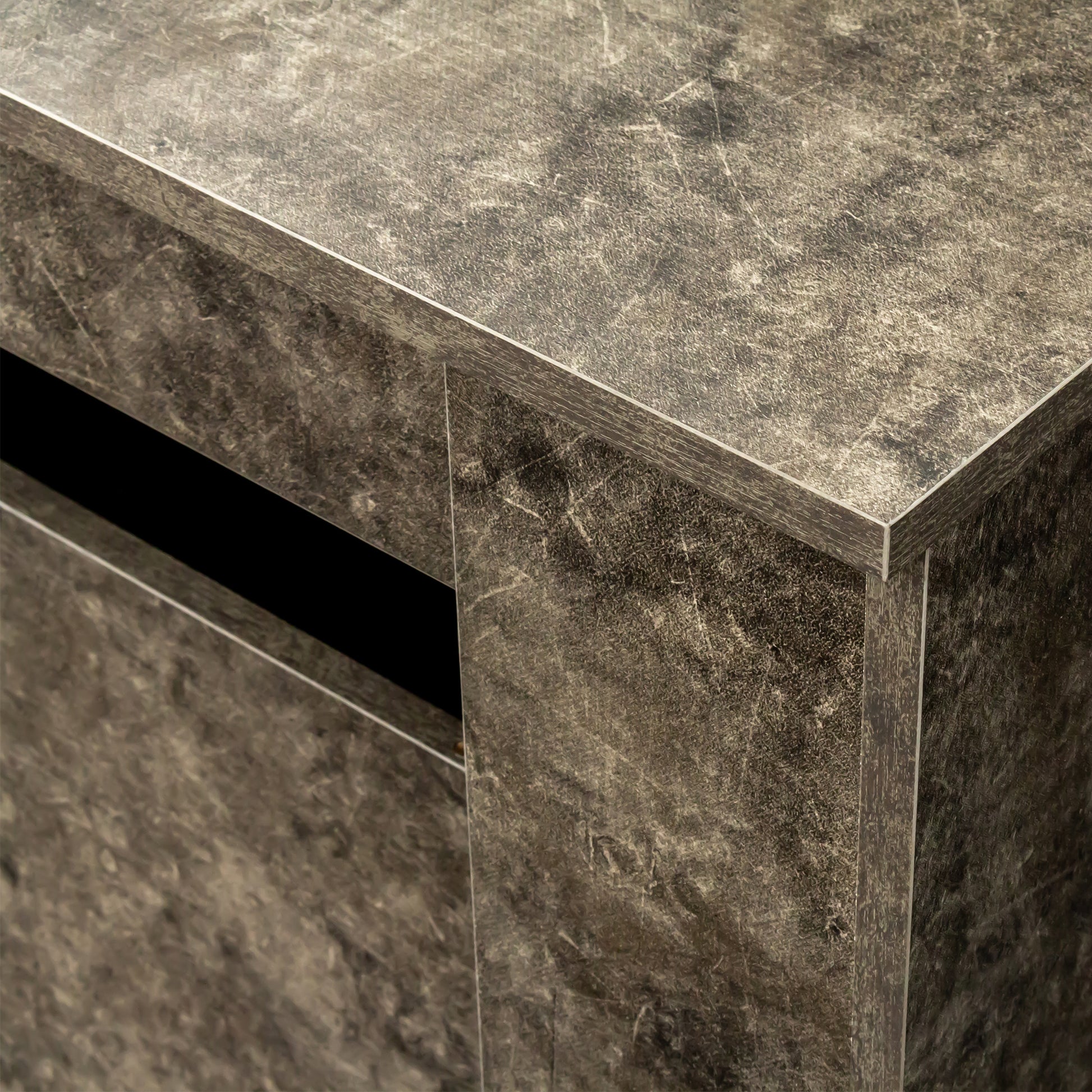 Multifunctional Extendable Console Table Marble Mdf