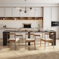 Multifunctional Extendable Console Table Marble Mdf
