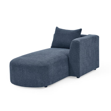 Left Chaise For Modular Sofa Navy Foam