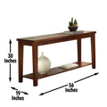 Davenport Slate Sofa Table Brown Solid Wood Mdf