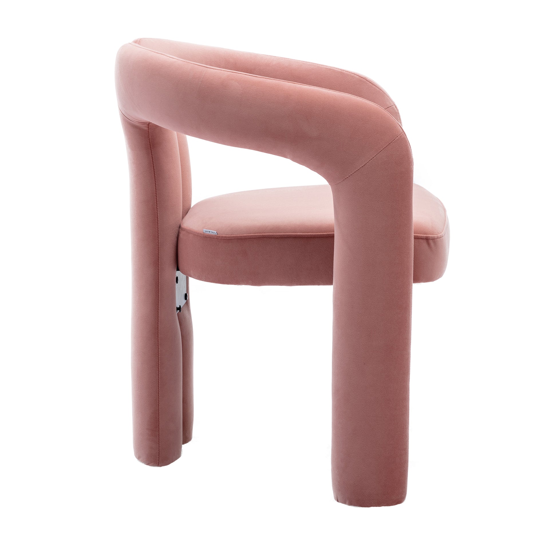 Coolmore Contemporary Designed Velvet Fabric Upholstered Accent Dining Chair Barrel Side Chairs Kitchen Armchair For Living Room Set Of 2 Pink Velvet Pink Foam Velvet