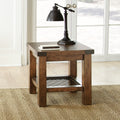 Hailee End Table Oak Solid Wood Mdf