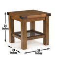 Hailee End Table Oak Solid Wood Mdf