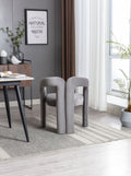 Coolmore Contemporary Designed Velvet Fabric Upholstered Accent Dining Chair Barrel Side Chairs Kitchen Armchair For Living Room Set Of 2 Gray Velvet Gray Foam Velvet