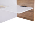 Queen Size Platform Bed With Headboard, Shelves, Usb Ports And Sockets, White White Wood