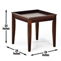 Contemporary Cherry End Table Sturdy Manufactured Wood, Tray Top, Distressed Finish Perfect Addition For Any Home Cherry Solid Wood Mdf