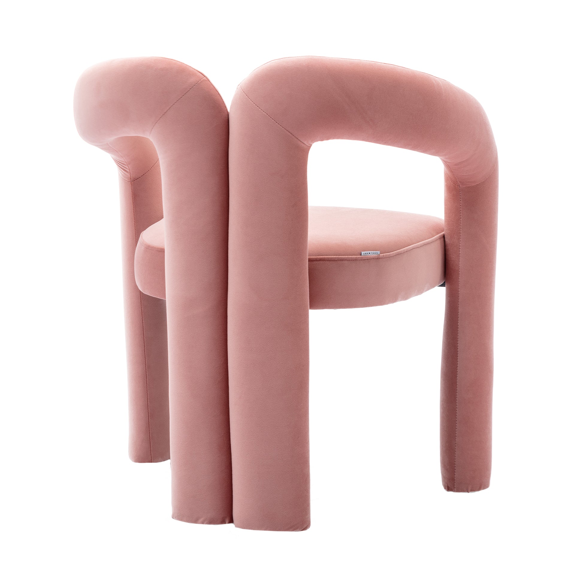 Coolmore Contemporary Designed Velvet Fabric Upholstered Accent Dining Chair Barrel Side Chairs Kitchen Armchair For Living Room Set Of 2 Pink Velvet Pink Foam Velvet