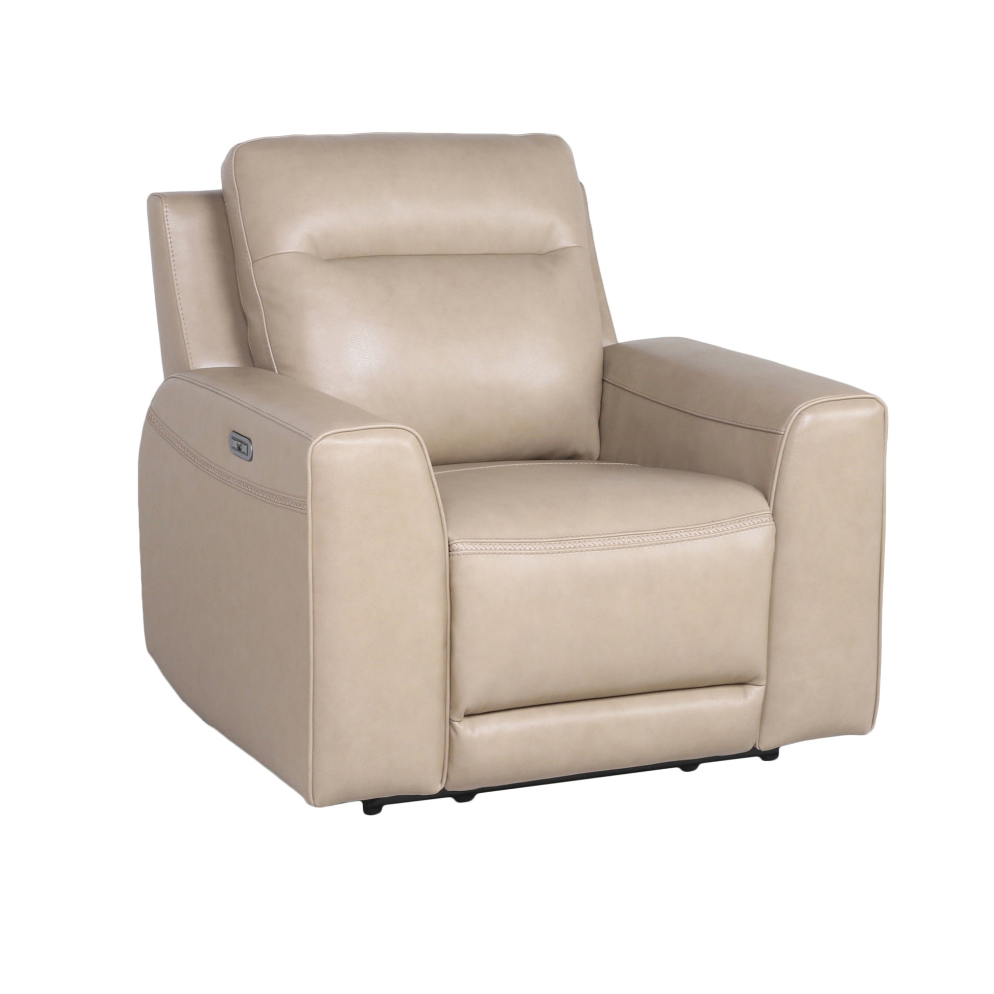 Updated Leather Power Reclining Group Top Grain Leather, Dual Power Footrest And Articulating Headrest Stylish And Comfortable Tan Foam Leather