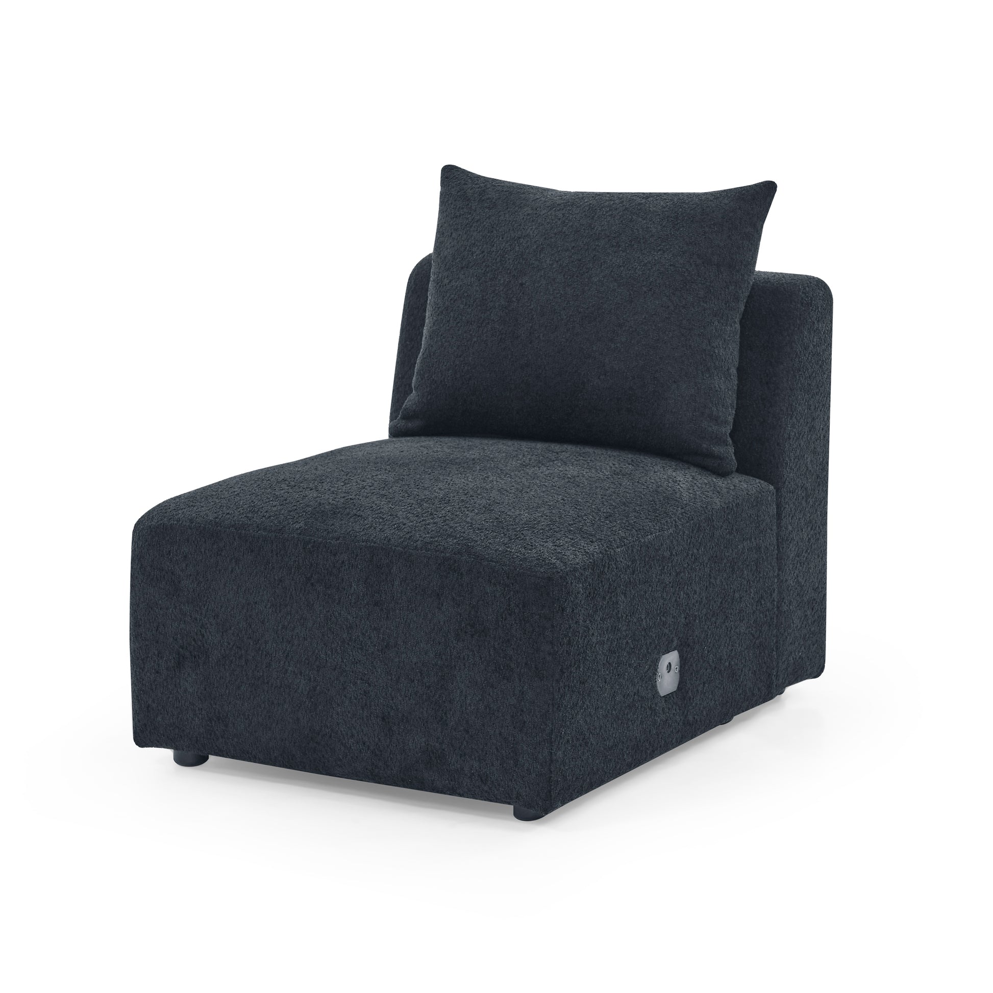 Single Chair For Modular Sofa Black Foam