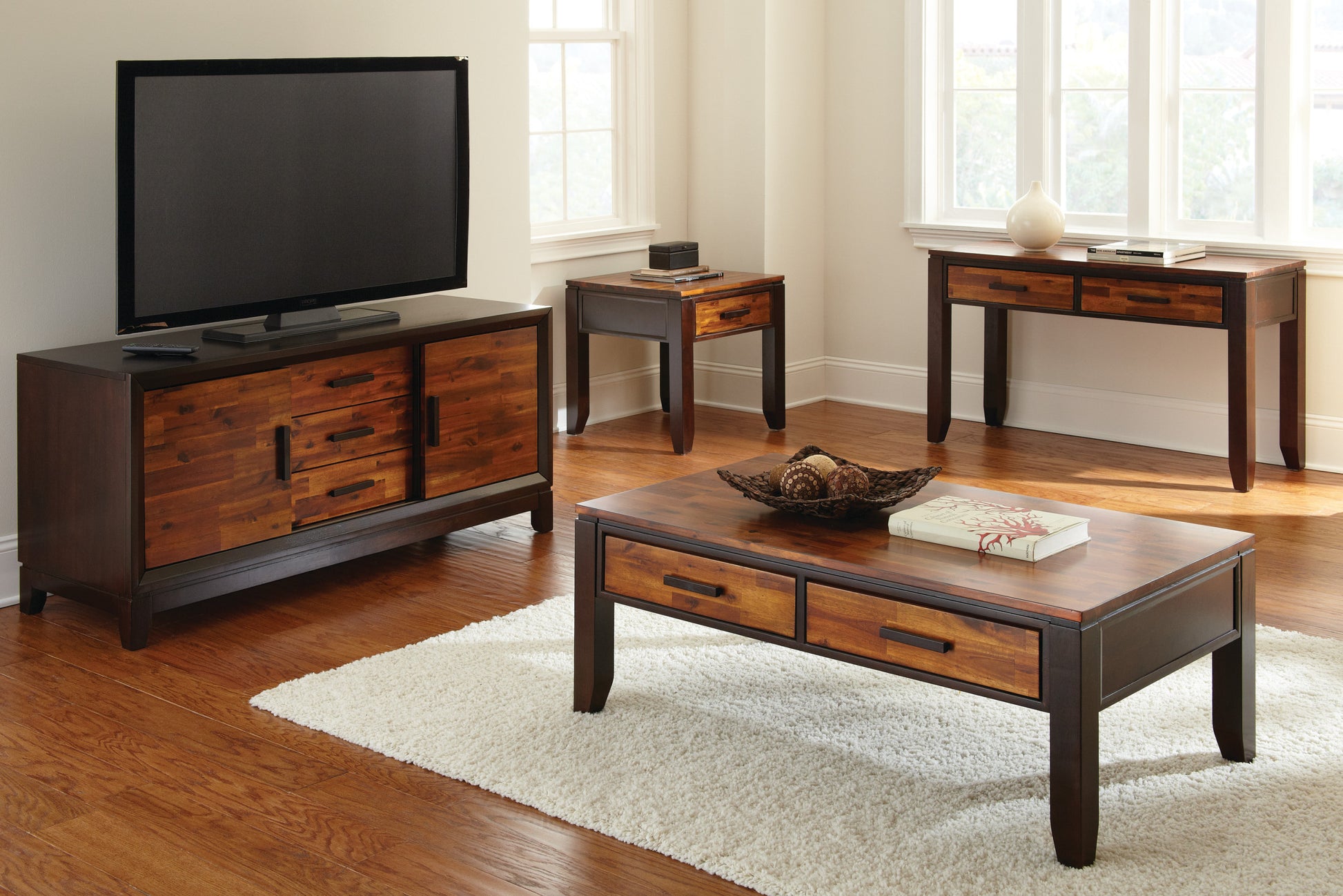 Abaco Cocktail Table Cherry Solid Wood Mdf