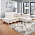 L Shape Sofa, Sleeper Sofa 2 In 1 Pull Out Couch Bed, Right Facing Pull Out Bed For Living Room, Metal Legs, Velvet Beige Beige Fabric