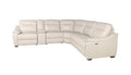 Casa Ivory Sectional Ivory Foam Leather 5 Seat