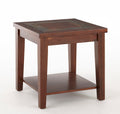 Davenport Slate End Table Brown Solid Wood Mdf