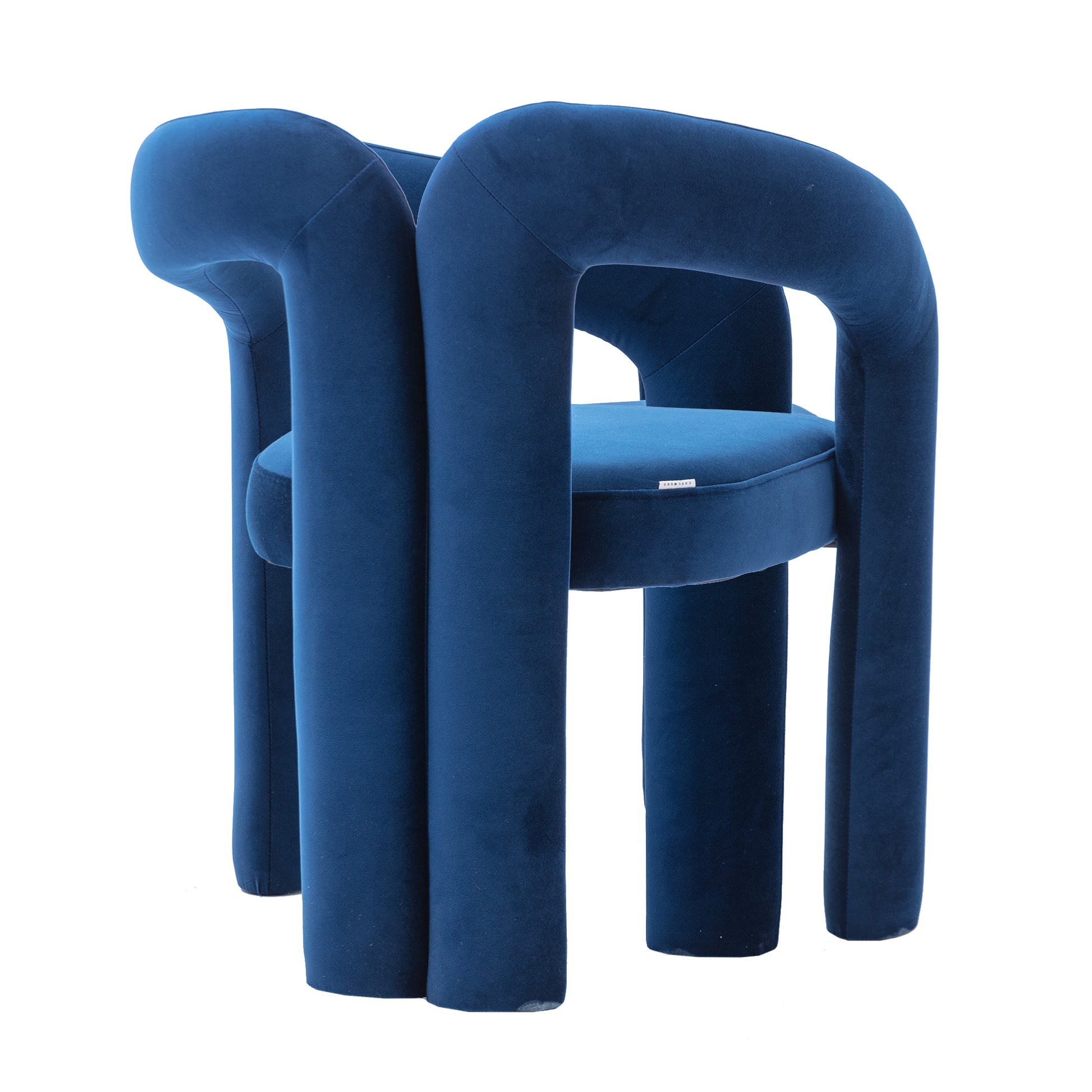 Coolmore Contemporary Designed Velvet Fabric Upholstered Accent Dining Chair Barrel Side Chairs Kitchen Armchair For Living Room Set Of 2 Navy Velvet Navy Foam Velvet