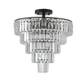 Same As W1340110374 L5011 Black Large Crystal Chandelier, Modern Style Chandelier, Dining Room, Living Room, Bedroom Bulbs Not Included Black Luxury Crystal