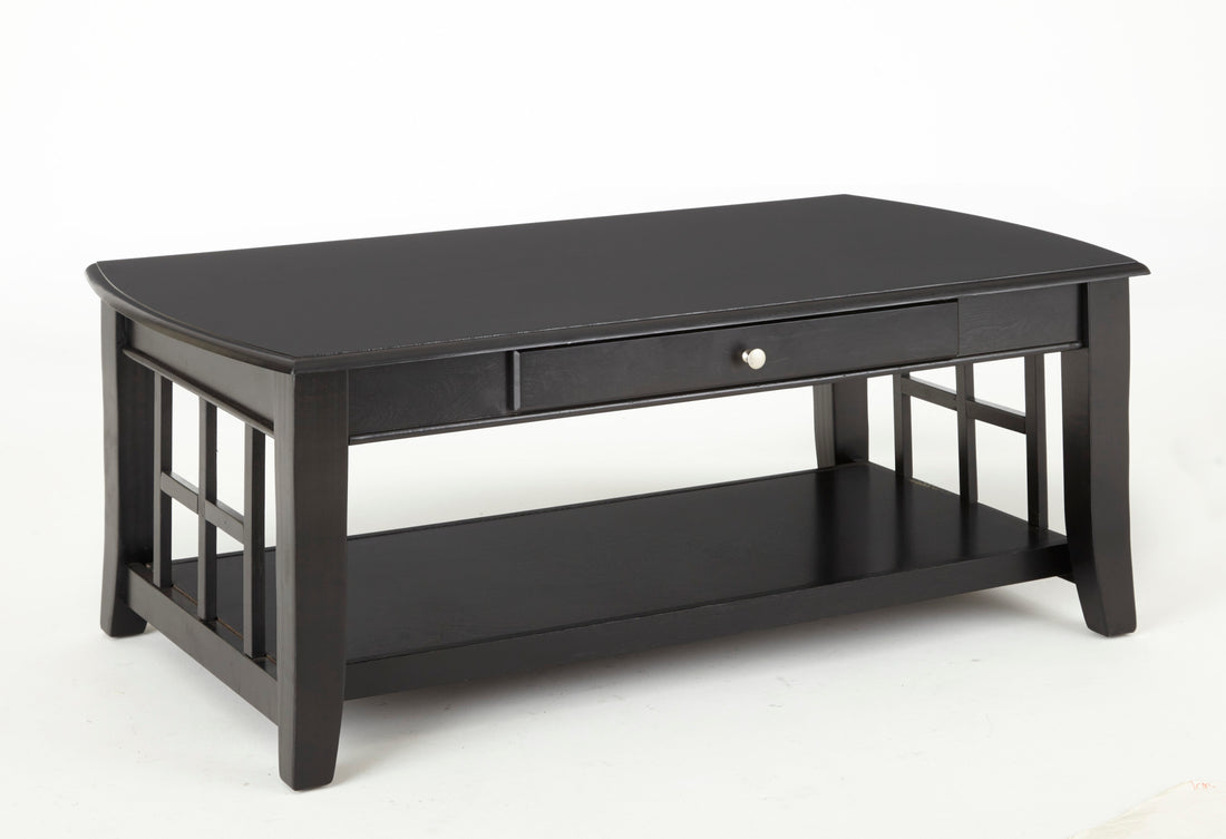 Cassidy Cocktail Table Ebony Solid Wood Mdf