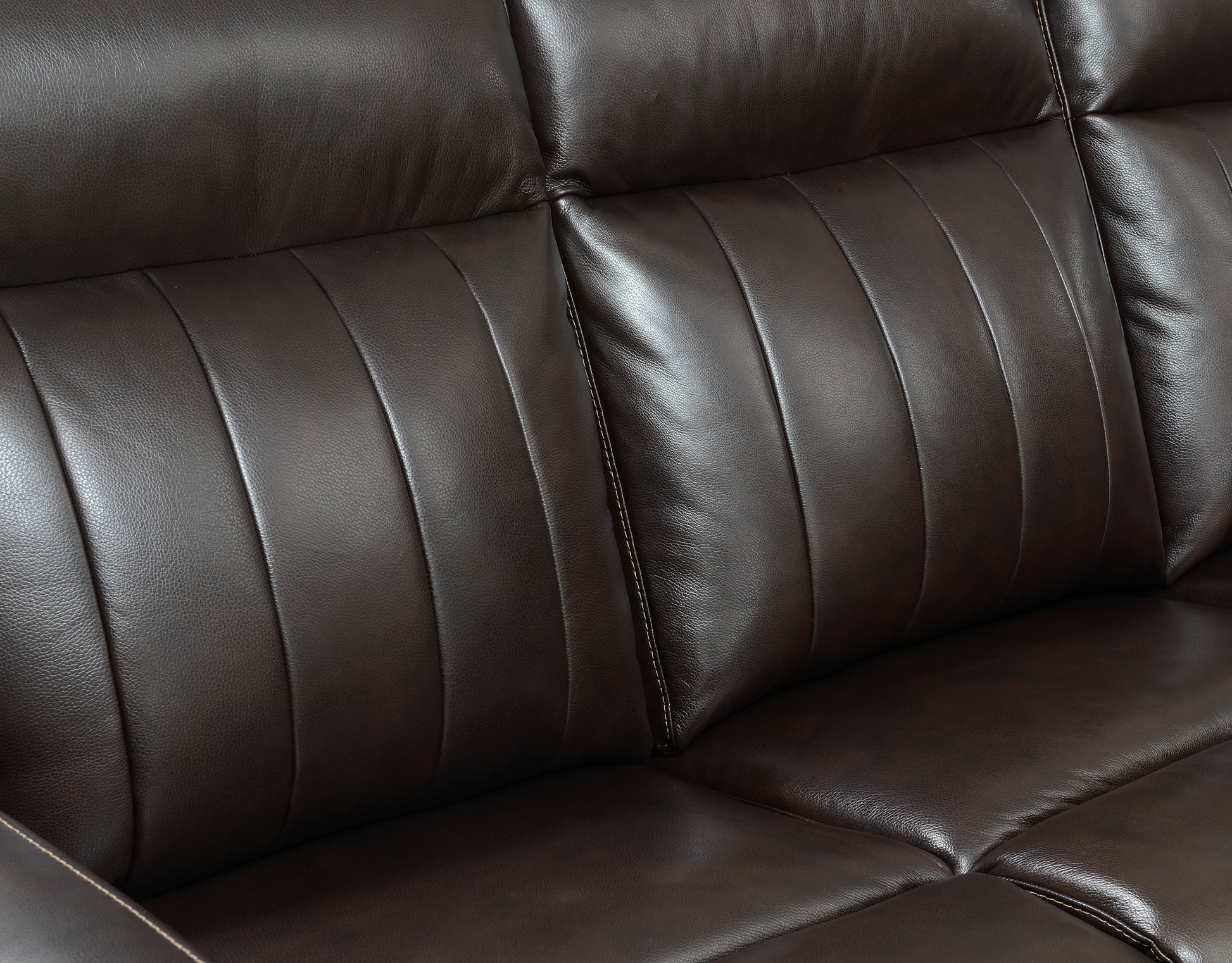 Luxury Power Reclining Sofa Recliner In Dark Brown Top Grain Leather Ultimate Comfort With Power Leg Rest And Articulating Headrest Elegant And Relaxing Furniture For Living Room Or Home Theater Brown Leather 3 Seat