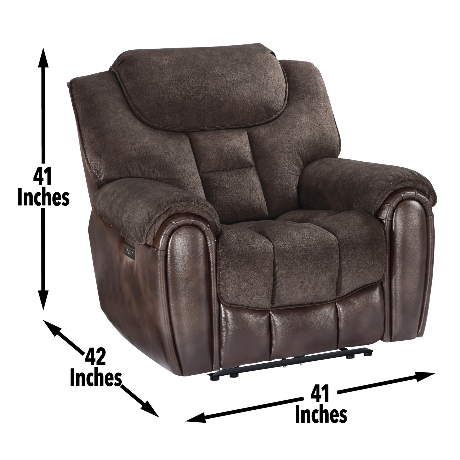 Apollo Pwr Pwr Recliner Espresso Espresso Foam Leather