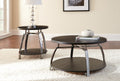 Elegant Table Collection Soft Round Shapes, Silvershield Laminate Tops Black Nickel Base, Aggressive Profile Cocktail Table With Casters