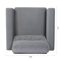 1 Seater Sofa For Living Room Gray Fabric Fabric