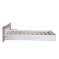 Queen Size Platform Bed With Headboard, Drawers, Shelves, Usb Ports And Sockets, White White Wood