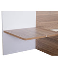 Queen Size Platform Bed With Headboard, Drawers, Shelves, Usb Ports And Sockets, Natural Natural Wood