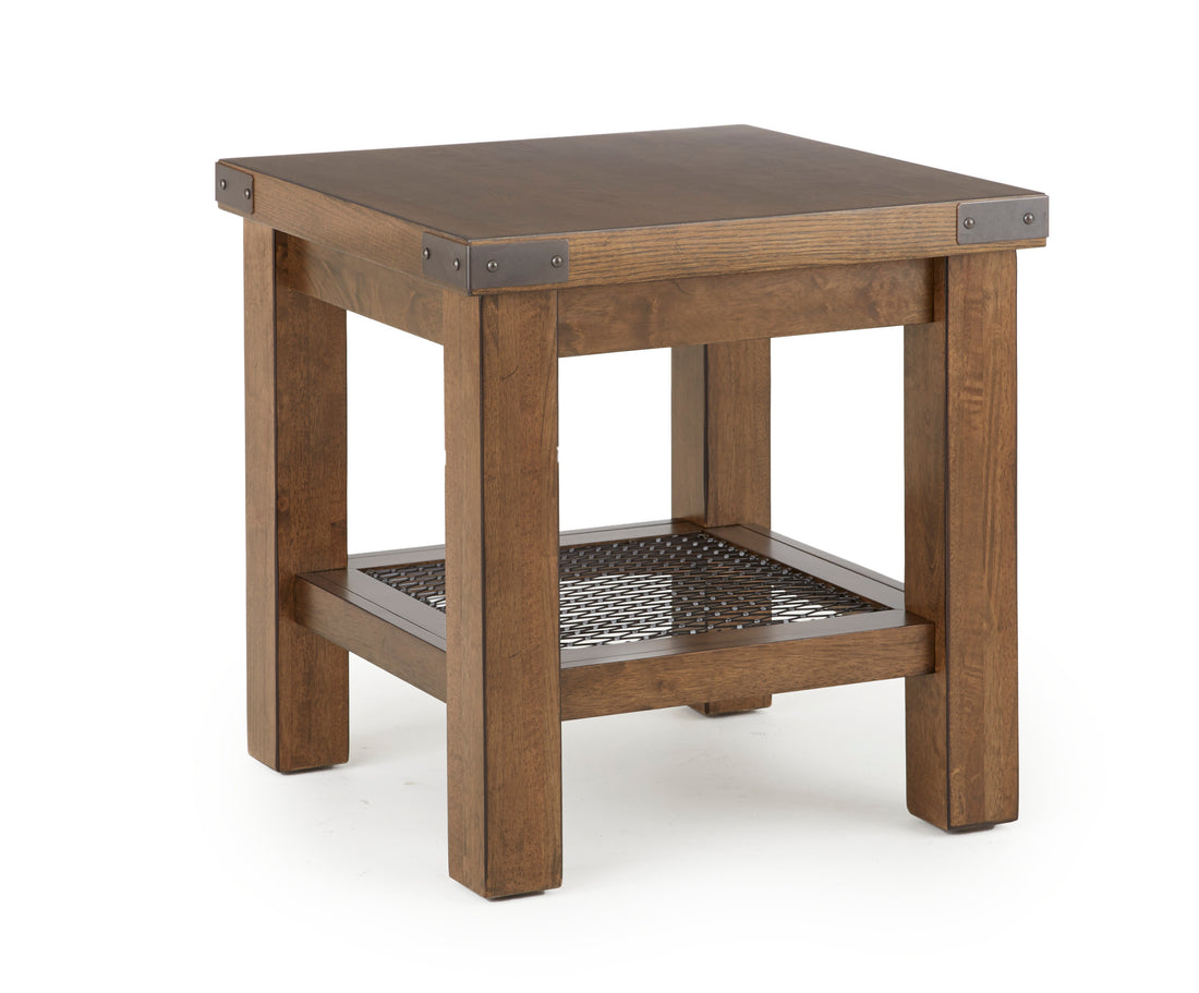 Hailee End Table Oak Solid Wood Mdf