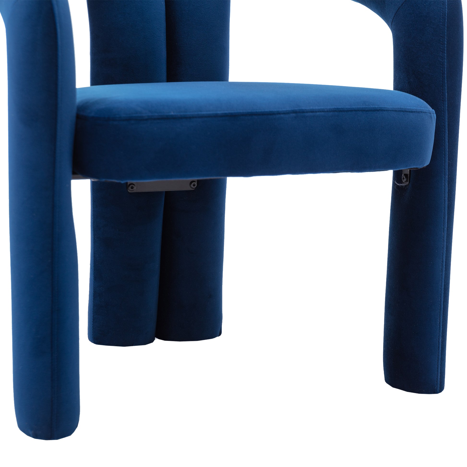 Coolmore Contemporary Designed Velvet Fabric Upholstered Accent Dining Chair Barrel Side Chairs Kitchen Armchair For Living Room Set Of 2 Navy Velvet Navy Foam Velvet