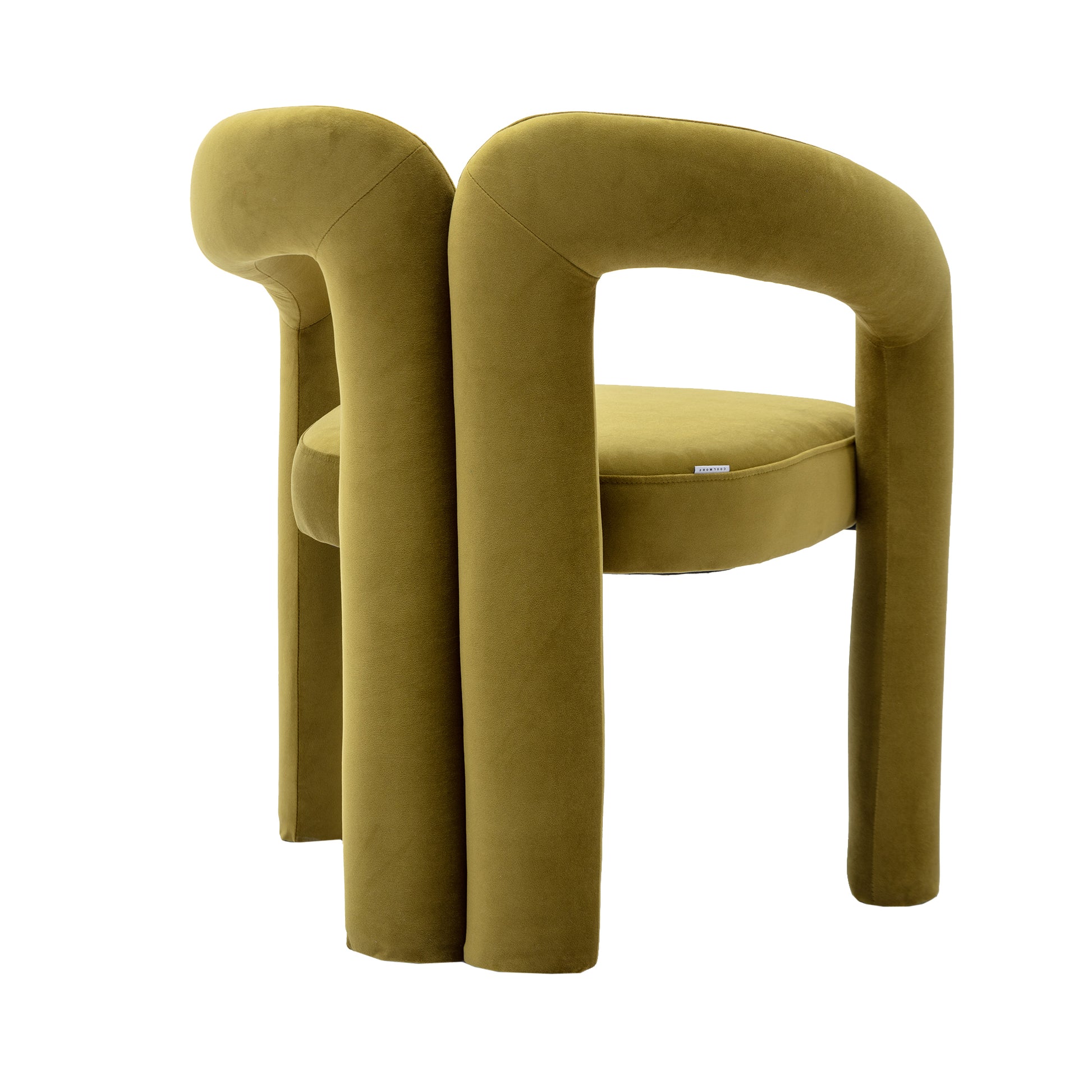 Coolmore Contemporary Designed Velvet Fabric Upholstered Accent Dining Chair Barrel Side Chairs Kitchen Armchair For Living Room Set Of 2 Olive Velvet Olive Foam Velvet