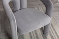 Coolmore Contemporary Designed Velvet Fabric Upholstered Accent Dining Chair Barrel Side Chairs Kitchen Armchair For Living Room Set Of 2 Gray Velvet Gray Foam Velvet