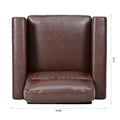1 Seater Sofa For Living Room Brown Pu Pu