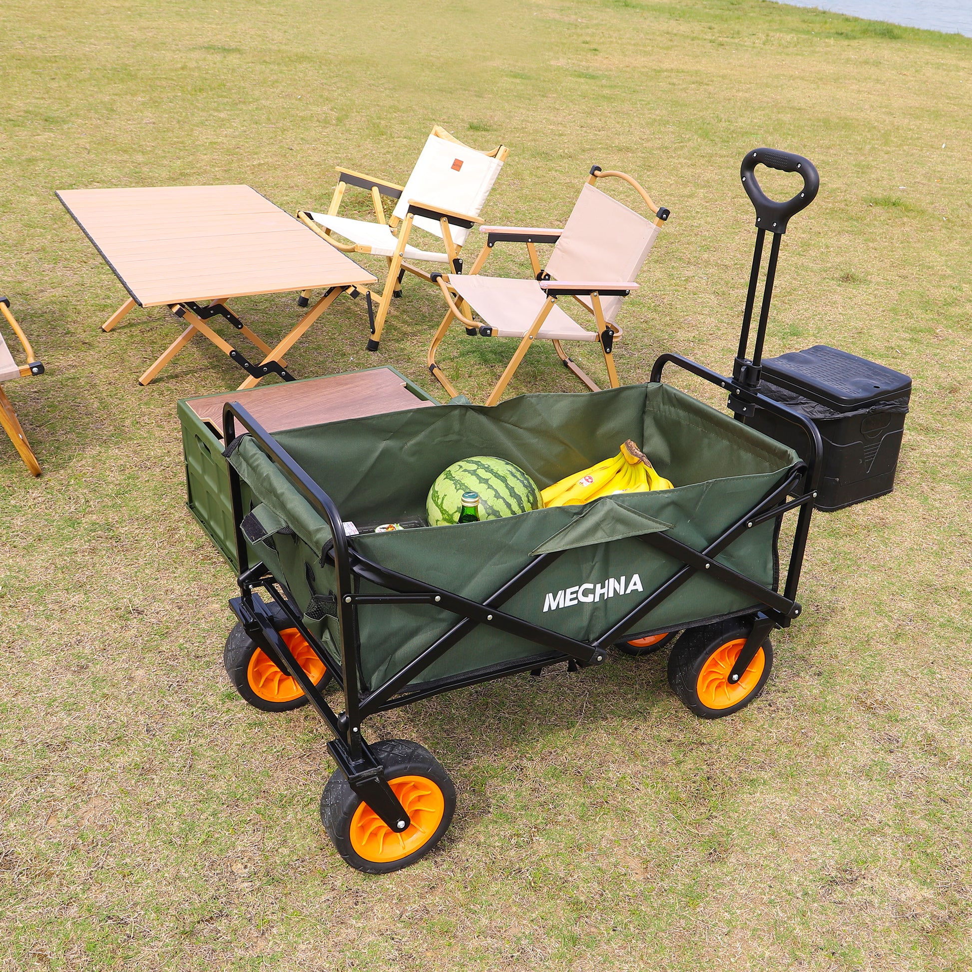 Collapsible Folding Utility Wagon Cart Heavy Duty green-garden & outdoor-oxford fabric