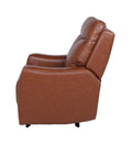 Contemporary Leather Recliner Top Grain Seating, Power Headrest, Power Footrest, Usb Charging Brown Foam Leather