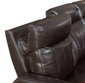 Luxury Power Reclining Sofa Recliner In Dark Brown Top Grain Leather Ultimate Comfort With Power Leg Rest And Articulating Headrest Elegant And Relaxing Furniture For Living Room Or Home Theater Brown Leather 3 Seat