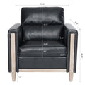 1 Seater Sofa For Living Room Black Pu Pu