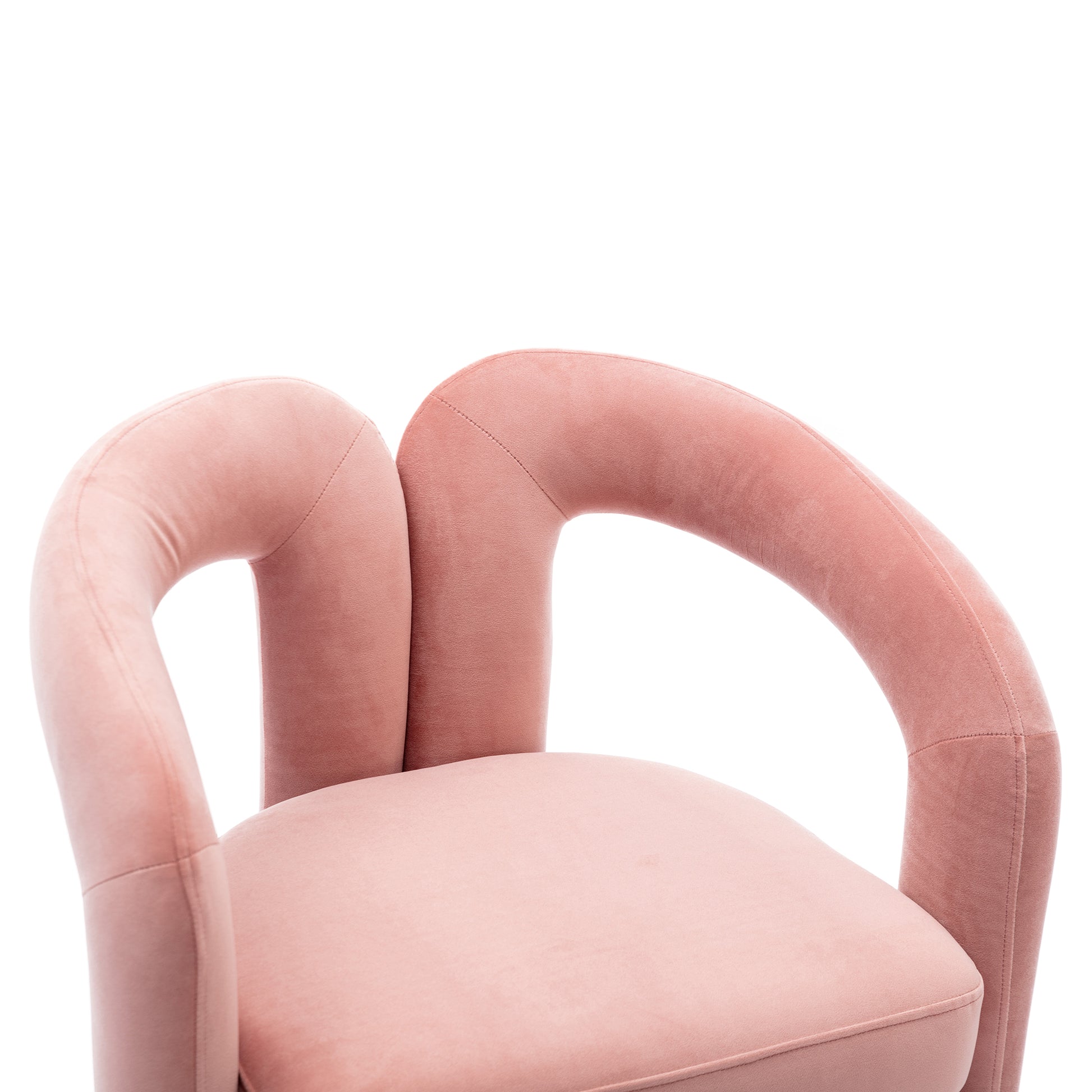 Coolmore Contemporary Designed Velvet Fabric Upholstered Accent Dining Chair Barrel Side Chairs Kitchen Armchair For Living Room Set Of 2 Pink Velvet Pink Foam Velvet