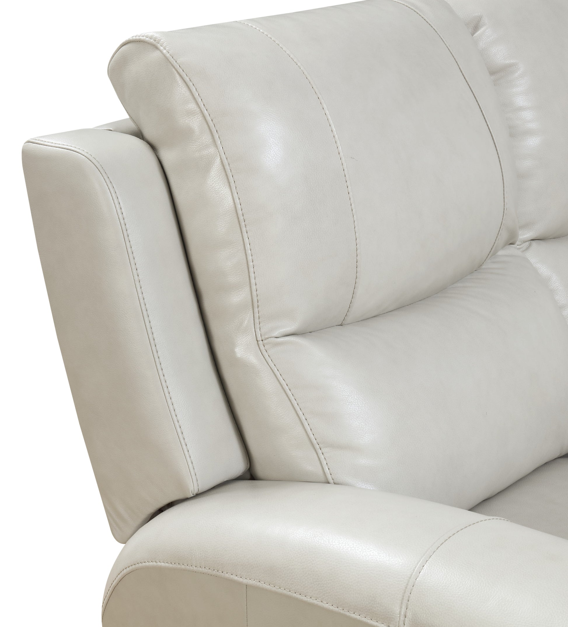 Leather Power Loveseat With Console Contemporary Style, Convenience, And Comfort Usb Charging, Cup Holders, Hidden Storage Ivory Foam Leather