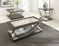 Transitional Style Statement End Table Dramatic Stainless Steel Legs, Antiqued Mirror Top Insert Classic With A Modern Twist Ebony Solid Wood Mdf