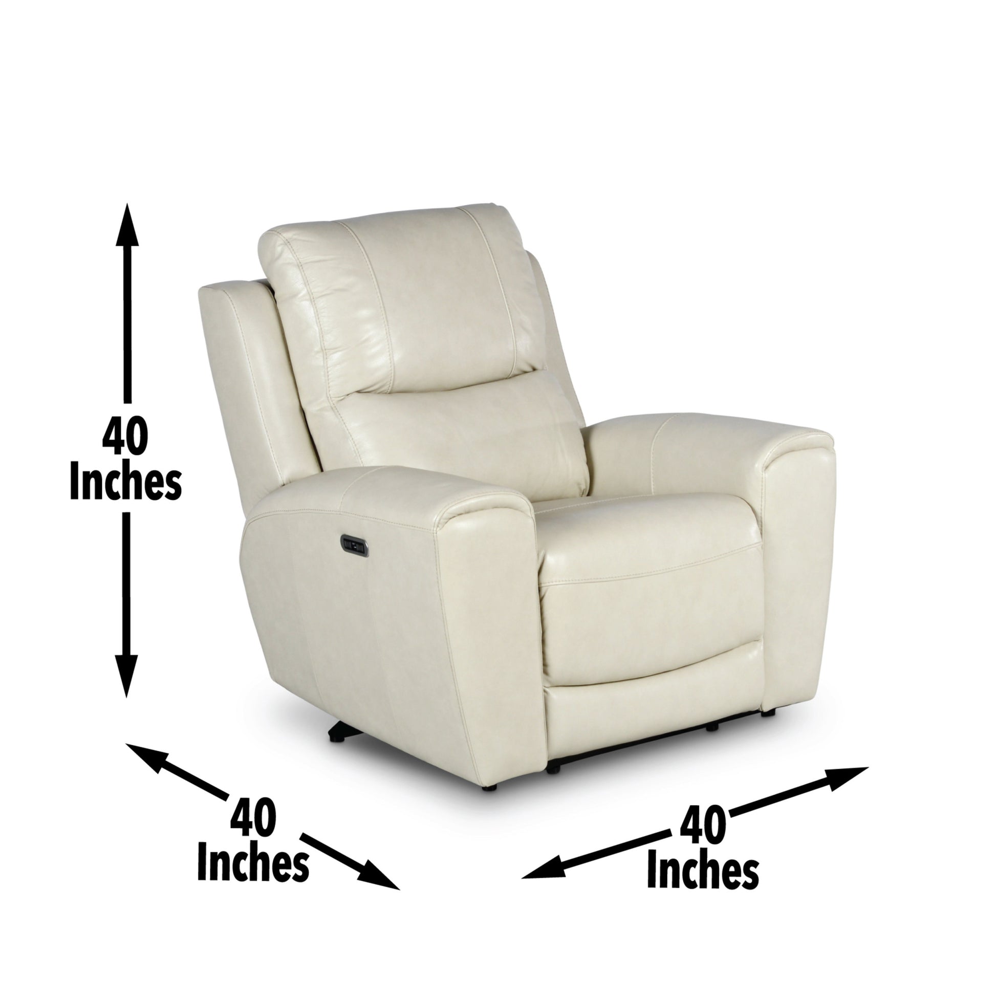 Laurel Pwr Pwr Chair Ivory Ivory Foam Leather