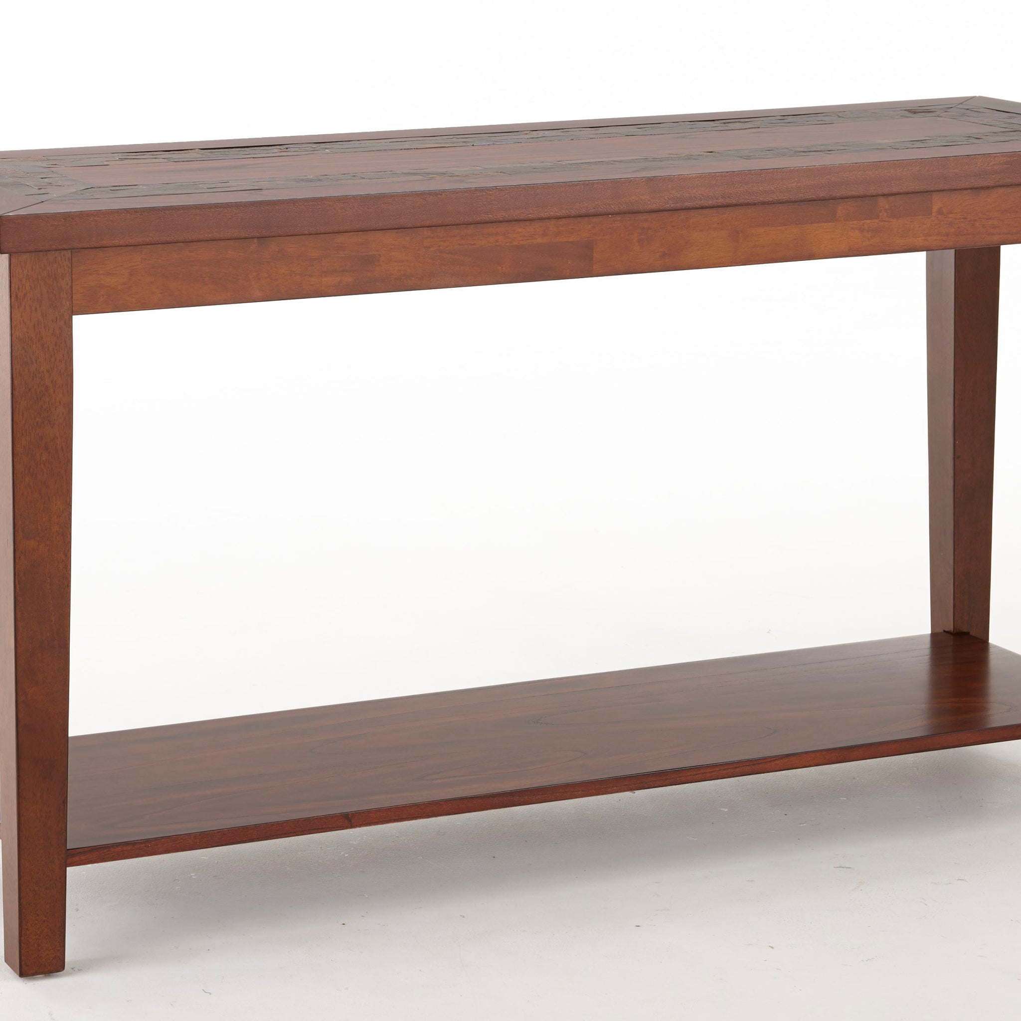 Davenport Slate Sofa Table Brown Solid Wood Mdf