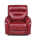 Top Grain Leather Motion Recliner Contemporary Style, Control Panel Usb Charging, Home Button Wine Wine Red Foam Leather