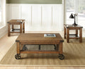 Hailee End Table Oak Solid Wood Mdf