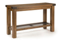 Hailee Sofa Table Oak Solid Wood Mdf