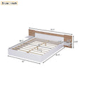 Queen Size Platform Bed With Headboard, Shelves, Usb Ports And Sockets, White White Wood