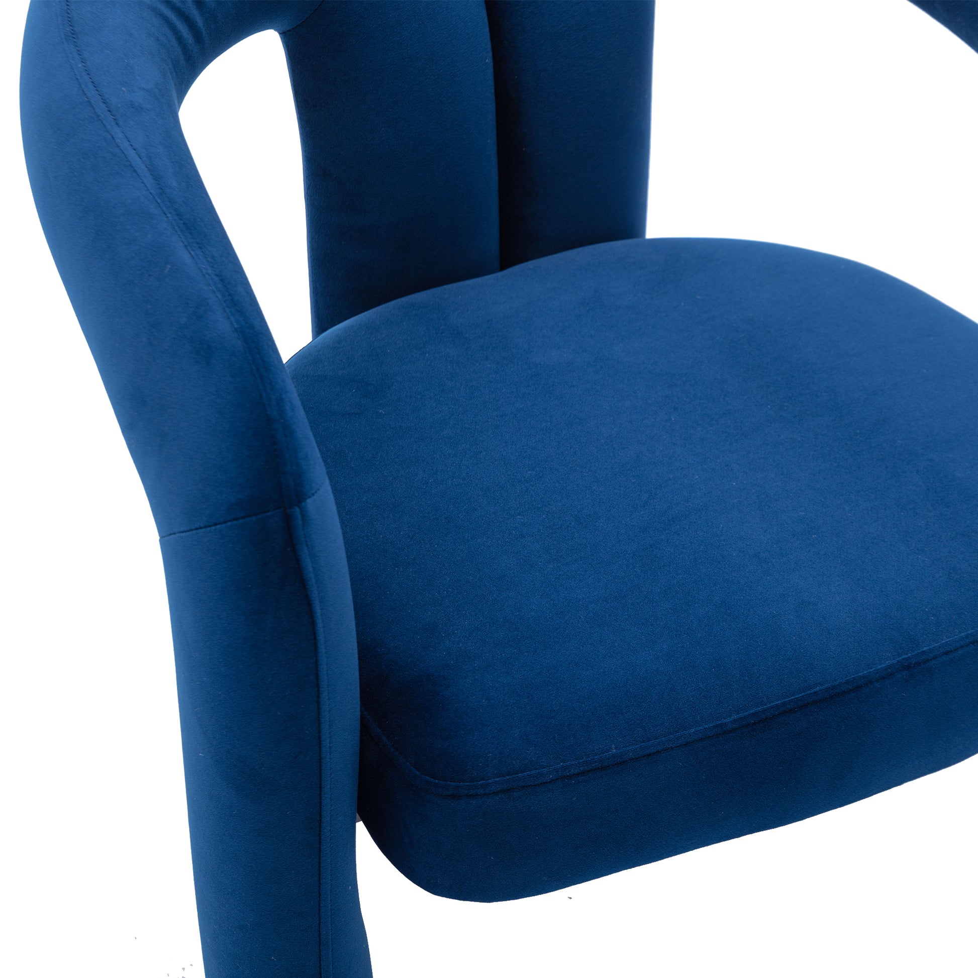 Coolmore Contemporary Designed Velvet Fabric Upholstered Accent Dining Chair Barrel Side Chairs Kitchen Armchair For Living Room Set Of 2 Navy Velvet Navy Foam Velvet