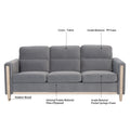 Comfortable Solid Wood Three Seater Sofa Soft Cushions, Durable And Long Lasting,79.5