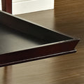 Versatile Lift Top Cocktail Table Hardwood Solids, Birch Veneer, Merlot Cherry Finish Hidden Storage, Mobility Casters, Bottom Shelf Brown Solid Wood Mdf