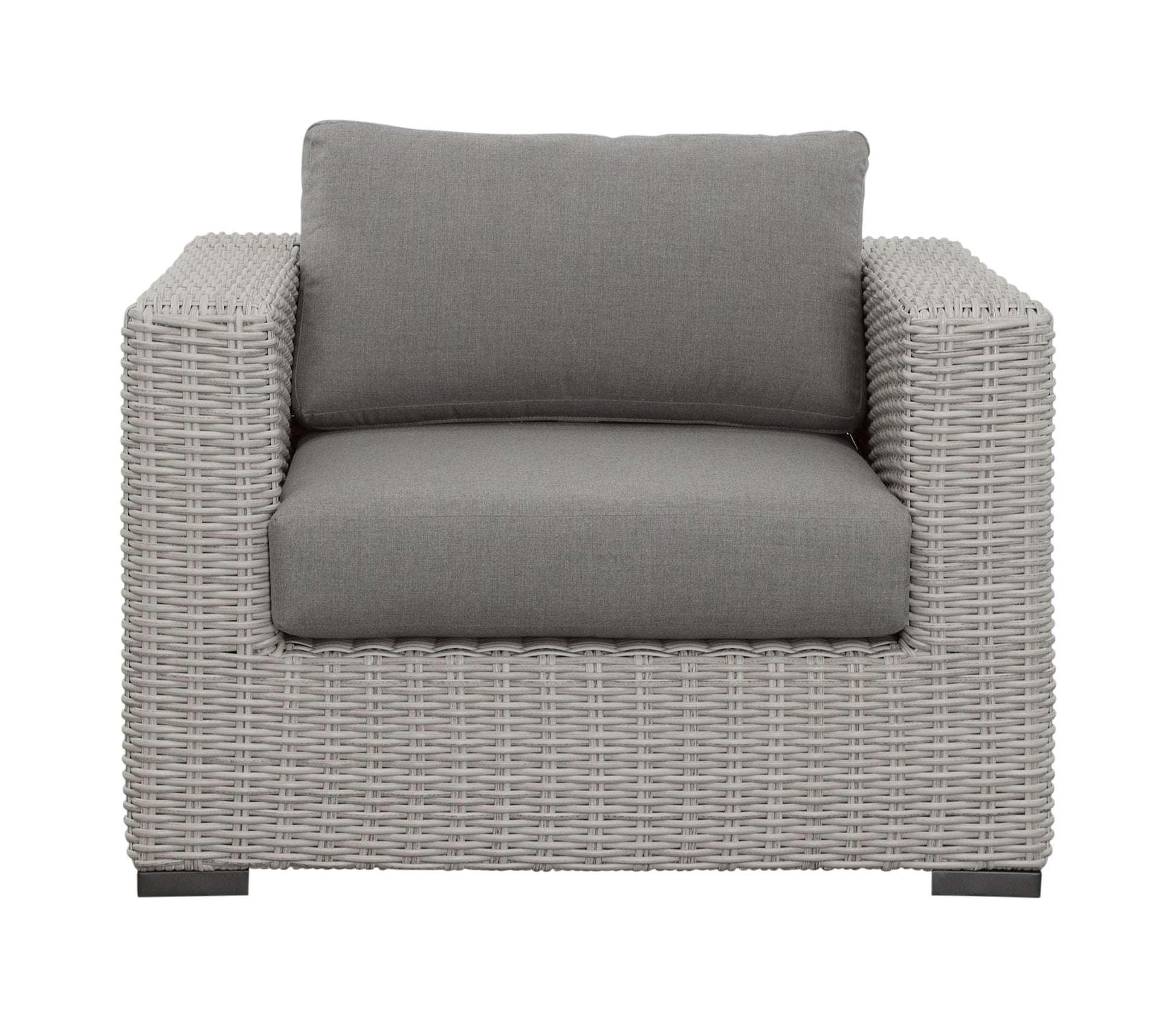 Outdoor Lounge Chair Chic Design, High Quality Materials Deep Cushions, Removable For Easy Storage Relaxation In Style And Comfort Light Gray Wicker