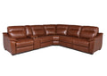 Leather Sectional Collection Whiskey Coach Top Grain Leather Style And Spacious Seating Brown Light Duty Foam Leather 6 Seat