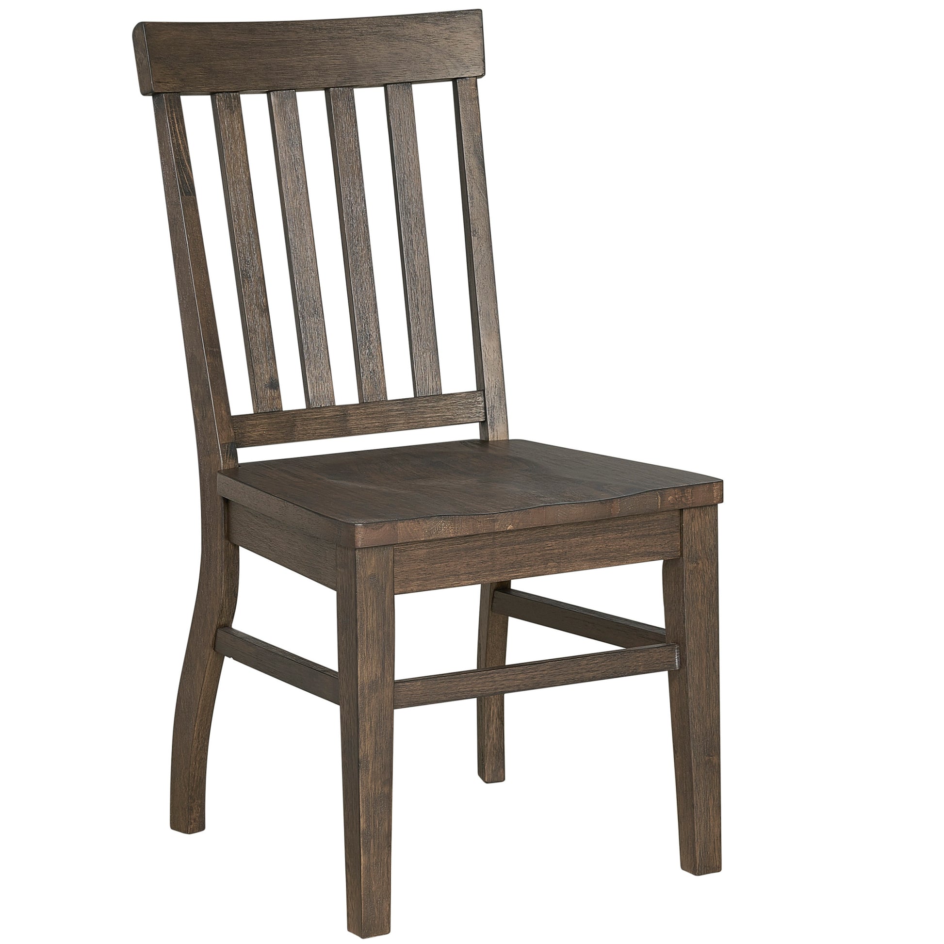 Dark Oak Side Chair: Authentic Farmhouse Style, Distressed Look, Solid Wood Construction, Comfortable Scooped Seat, Set Of 2 Chairs Dark Oak Foam Solid Wood Mdf